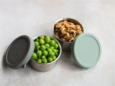 AYA&IDA snackbeholder mørk grå/mint grøn 100ml (2-pak)